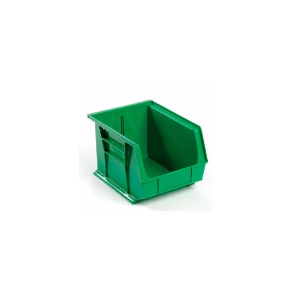 Quantum Storage Systems Hang & Stack Storage Bin, Plastic, Green, 6 PK QUS239GN - main